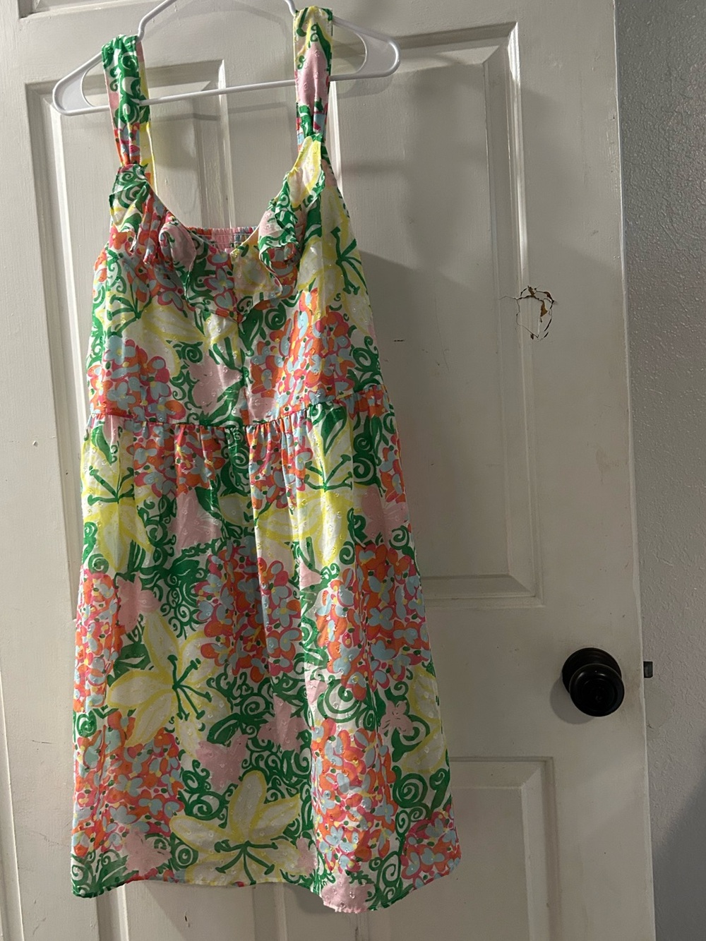 Lilly Pulitzer Sleeveless Floral Sundress - Pink, Green & Yellow